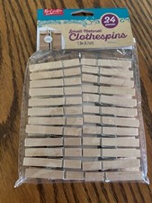 24 SMALL WOODEN CLOTHES PINS