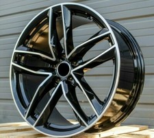 18x8 Black Wheels Fit Audi A3 A4 A5 Q3 Vw Jetta Passat Tt 18 35 5x112 Rims Set