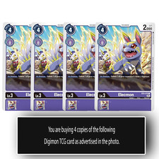 Elecmon - BT6-070 C - Digimon TCG Card - Purple Playset