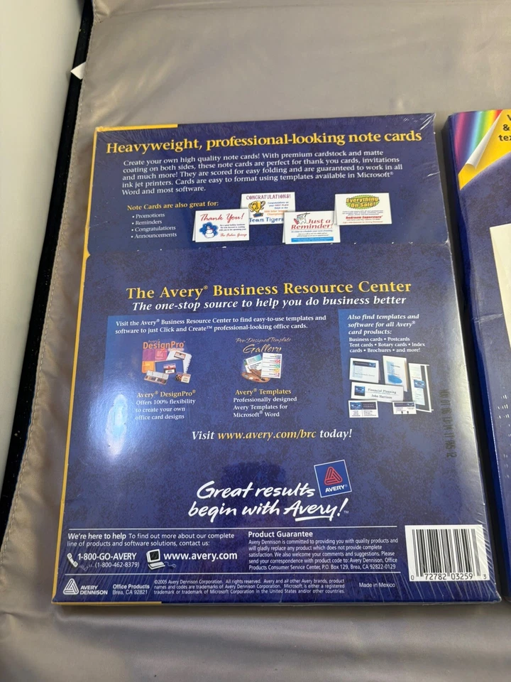 Tarjetas de notas en relieve Avery 30 con sobres 4 1/4 x 5 1/2 inyección de tinta #3259 2 paquetes Foto 4 de 4