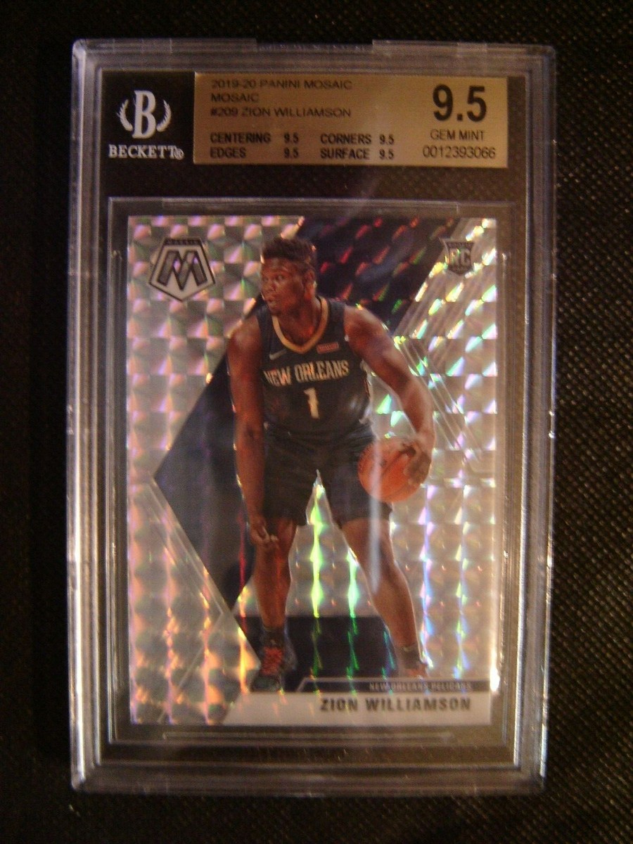 2019-20 Mosaic Zion Williamson Prizm Rookie RC Card #209 BGS 9.5
