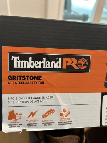Timberland PRO Gritstone 6" Steel Safety Toe Leather Boots Men's Size 9.5M - NIB - Picture 3 of 19