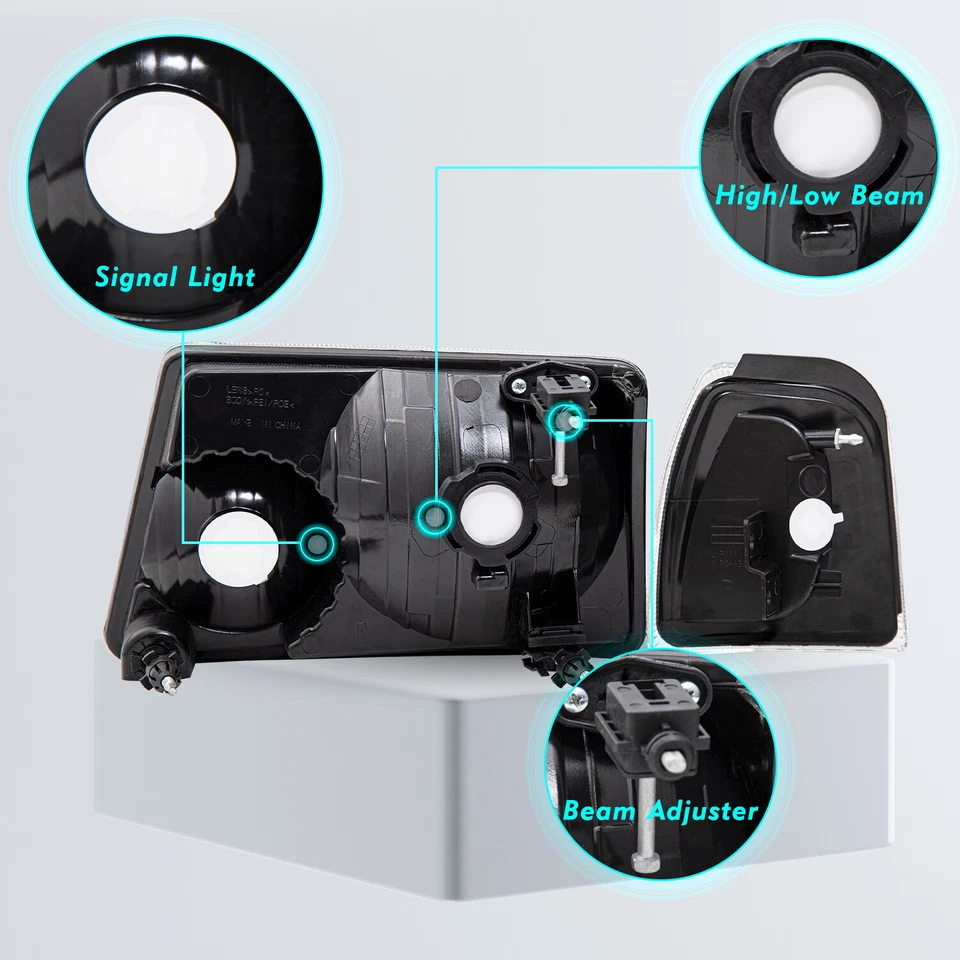 Faros de señalización de esquina ámbar con carcasa cromada para Ford Ranger 2001-2011 Foto 3 de 4