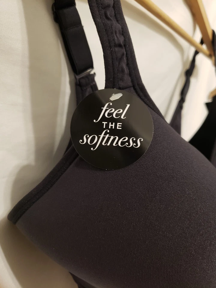 Sujetador BALI Cool Comfort Talla 42DD Acolchado Negro Correas Anchas Sin Costuras Foto 3 de 4