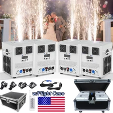 4PCS 700W Cold Spark Firework Machine DMX512 DJ Stage Event Party Wedding w/Case