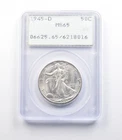 1945-D Walking Liberty Half Dollar MS65 PCGS Rattler *2247
