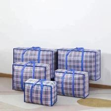 1pc Foldable Woven Storage Bag Moving House Storage Bag Large Capacity Thickened