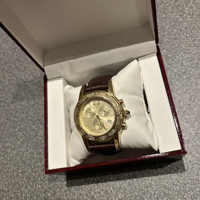 Aston Gerard 84 Genuine Diamonds Bezel Luxury Swiss Made Mens Watch
