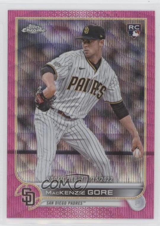 2022 Topps Chrome Update Debut Pink Wave Refractor Mackenzie Gore Rookie RC 05ns