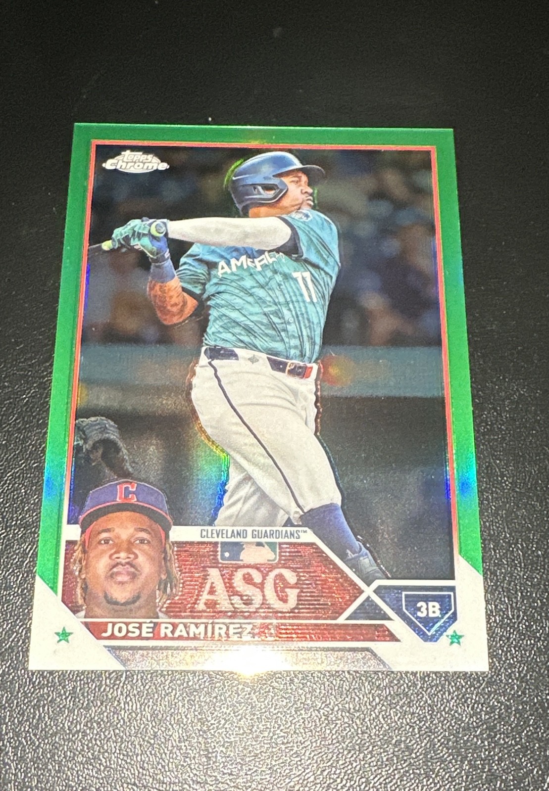 2023 Topps Chrome Update Series All-Star Game Jose Ramirez Green Refractor /99