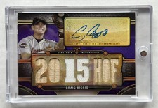 🔥🔥 2024 TOPPS TRIPLE THREADS CRAIG BIGGIO AUTO JERSEY BAT MATERIAL RELICS /27