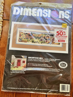 Dimensions Macintosh Mill Counted Cross Stitch Kit 3774 Charles Wysocki 1994 OOP
