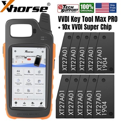 Xhorse VVDI Key Tool Max PRO IMMO Remote Cloning Progarm & 10x VVDI Super Chip