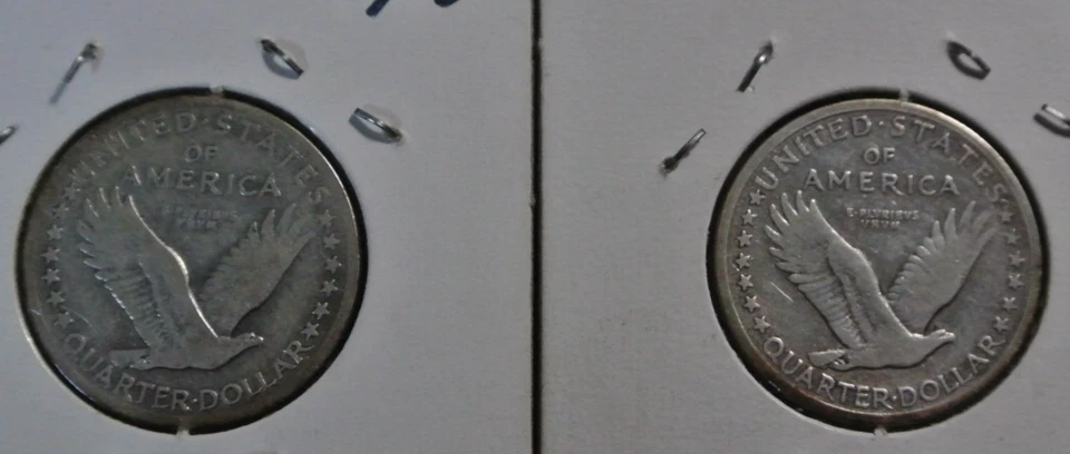 1917-p y 1917 S Tipo 1 Cuartos Libertad Permanentes En muy buena condición Foto 4 de 4