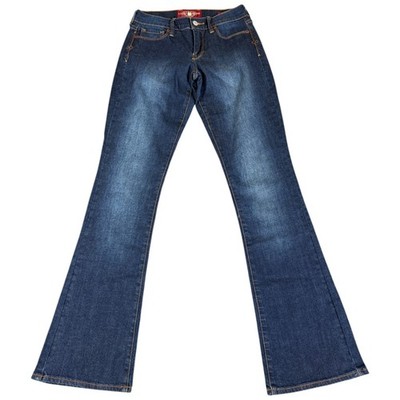 Lucky Brand Sofia Boot 2/26 26x34 Flare Women's Dark Wash Jeans Distressed Y2K