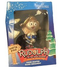 Hermey the Elf Christmas Ornament Rudolph Island of Misfit Toys, 2002 NIB Glass
