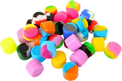 2ML 100pcs Silicone Containers Non-Stick Multi Use Assorted Colors 