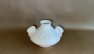 Weller Pottery Antique Arts & Crafts Small Patricia Vase in White Signed