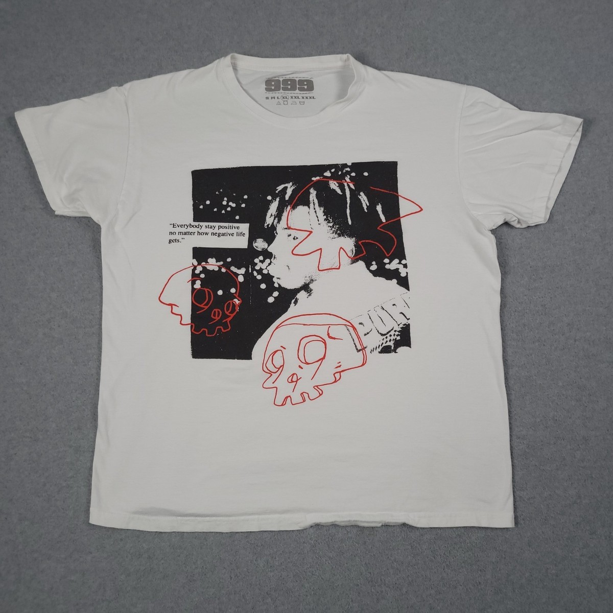 Juice WRLD 999 Club Shirt Women XL White Official Stay Positive