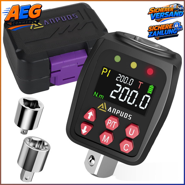 Drehmomentadapter 1/2 Zoll 10-200Nm ±1% Genauigkeit Werkzeug MessgeräT-image