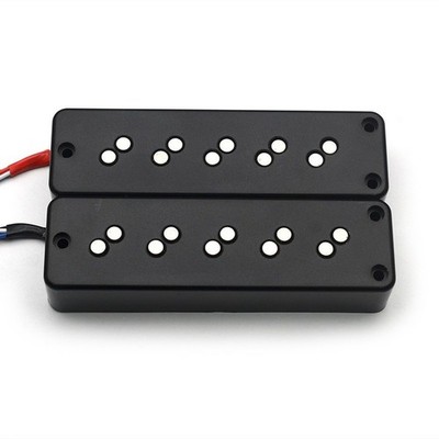 Magnet gestapelt Dual Coil Tonabnehmer 3 Loch für 5 Saiten Bassgitarre schwarz