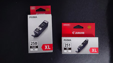 Genuine Canon PGI-250XL PGBK CLI-251XL BK Black Ink Cartridges New Sealed OEM