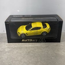 AUTOart Performance 1:18 Mazda RX-8 2003 Diecast Model Car Yellow w/ Stand