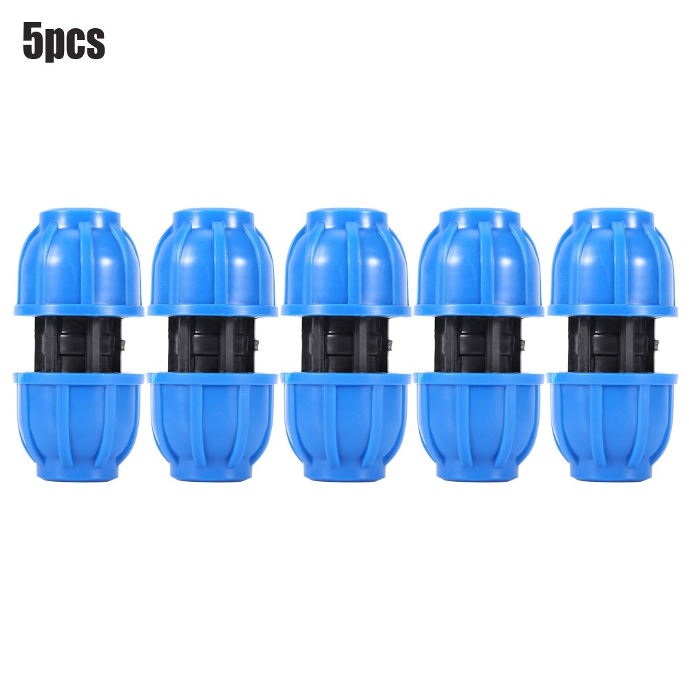 5Pcs PE Plastic 20mm To 20mm Straight Water Pipe Connector Pipe Connection A LW