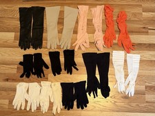 LOT of 11 PAIR Vintage Ladies Opera Arm Length  Short Gloves Small