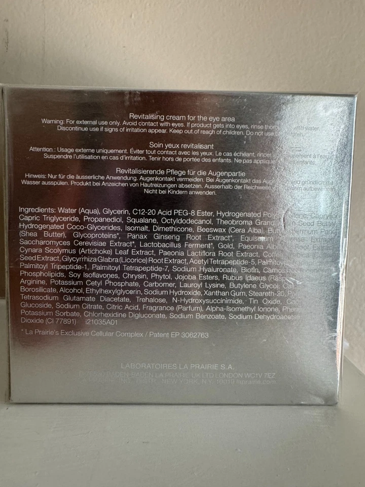 La Prairie Pure Gold Radiance Eye Creme 50ml / 1.7oz New Sealed Authentic - Image 4 of 4