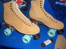 New Riedell 130L Tan Suede Leather Size 9 Mens/Ladies 10 Mediums: