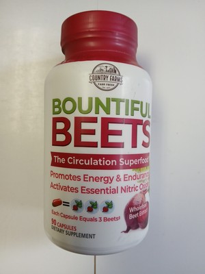 Country Farms Bountiful Beets Root Capsules, Beet Extract - 90 Caps Exp. 09/2027