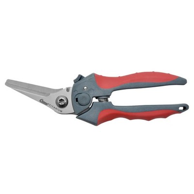 Clauss 8'' Titanium Bonded Spring-Assist Bent Snip 19556