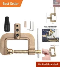 Heavy-Duty 400A Welding Ground Clamp - Solid Brass for Superior Conductivity