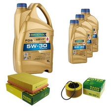 Inspektionspaket 8L RAVENOL FDS 5W-30 für Ford Transit Bus 2.0 TDCi 2.4 TDE