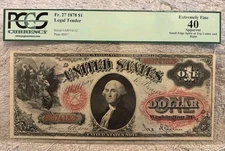 1878 $1 Legal Tender Note Fr. 27 PCGS Currency EF40 XF