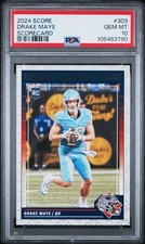 2024 Score Drake Maye Rookie #303 SCORECARD SP POP 1 NONE OTHER! See PSA PIC!