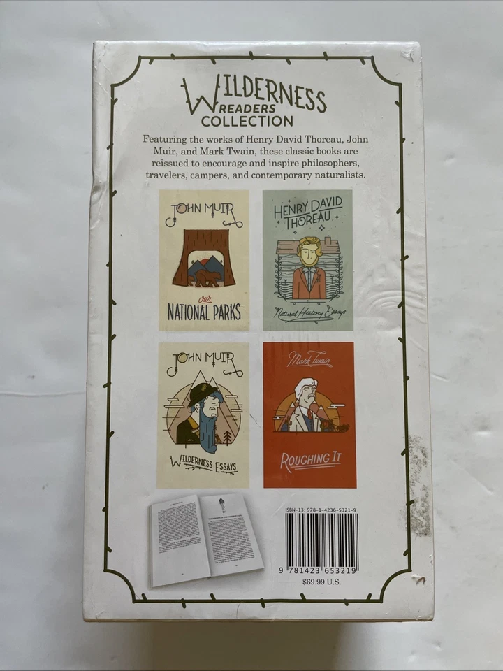 Коллекция из 4 книг Wilderness Readers Торо, Джон Мьюир, Марк Твен запечатанный - Изображение 3 из 4