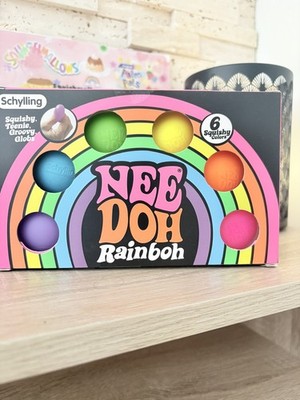 Original Needoh Teenie Rainbow Authentic - New in Box Sealed Rare Squishy Fidget
