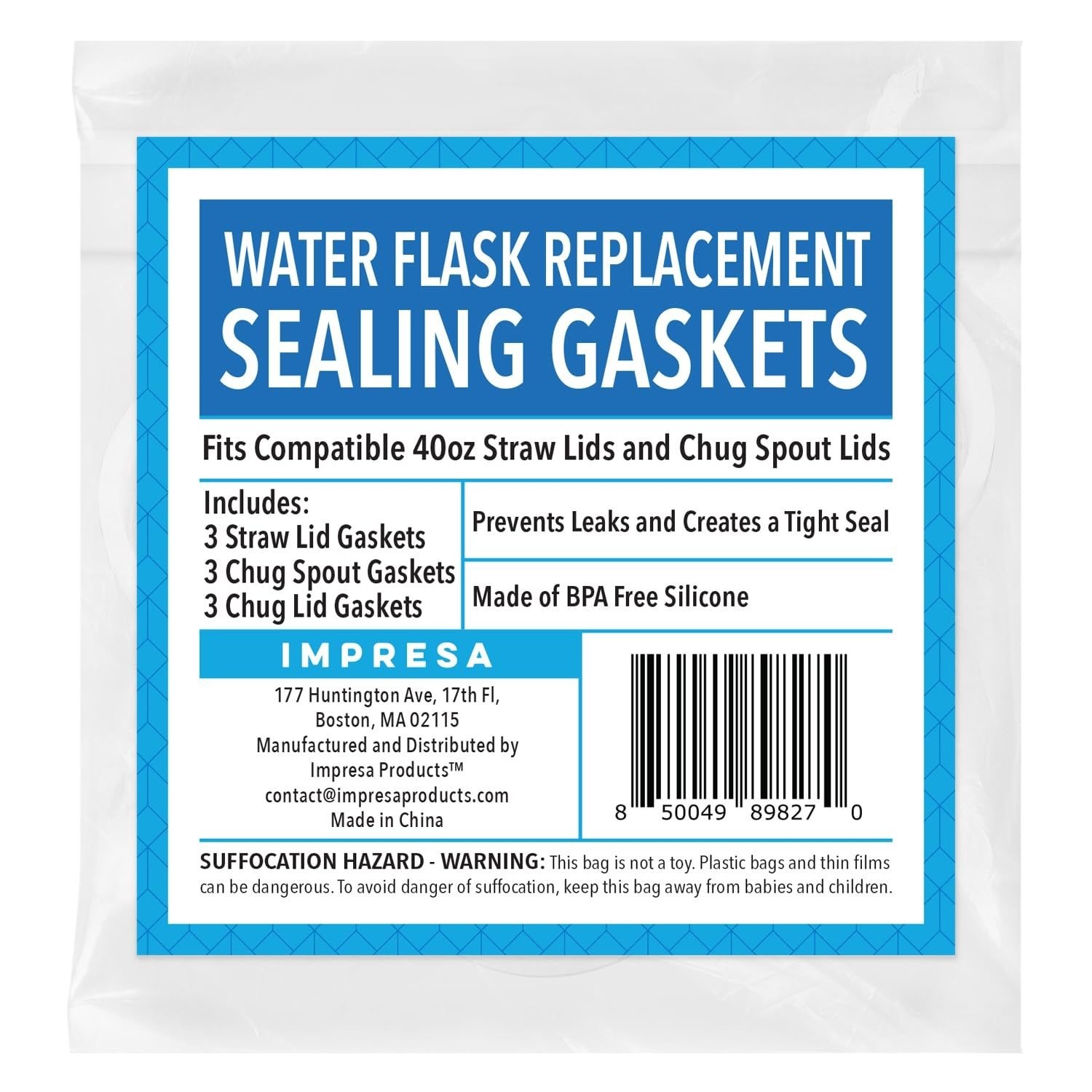 [3 Sets] Water Bottle Gasket Replacement for Thermoflask 40oz, 24oz, 32oz & 64oz