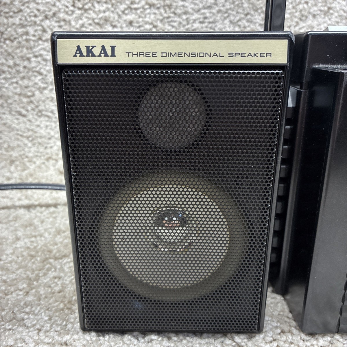 Vintage Akai PJ-35 Boombox Detachable Speakers Radio Works - Bad