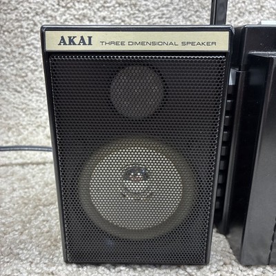 Vintage Akai PJ-35 Boombox Detachable Speakers Radio Works - Bad