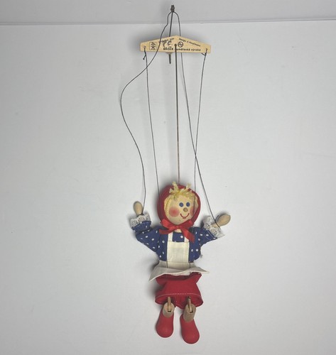 Vintage Cappuccetto Rosso e Lupo Pupazzo Repubblica Cecca Emil Hauptmann Marionette RARO - Foto 2 di 12