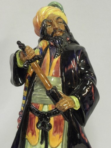 Statuina vintage grande Royal Doulton "Barba Blu" Il Pirata Hn 2105 - Foto 2 di 7