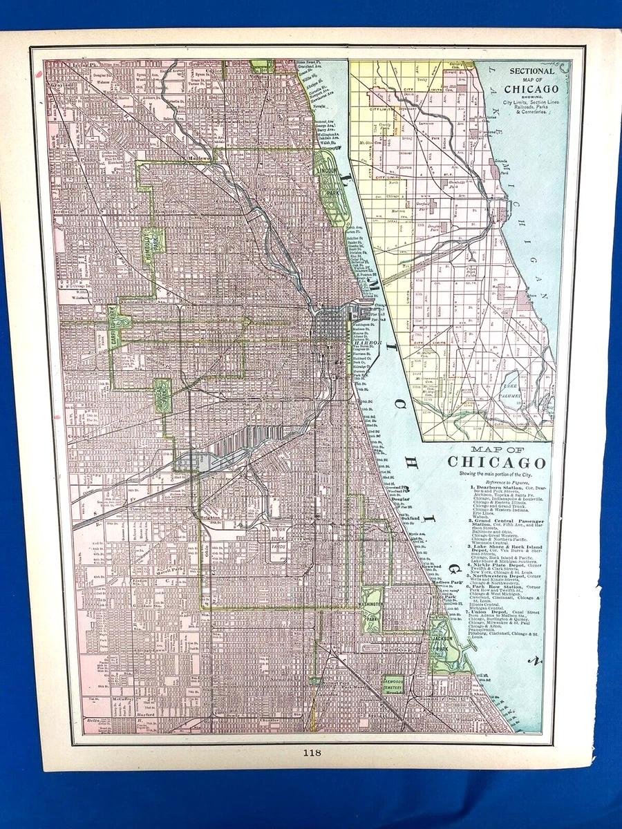 Chicago Lithography Antique North America City Maps for sale | eBay