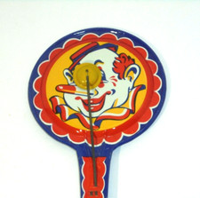Vintage Kirchhof Life of the Party CLOWN Noisemaker Tin Metal Toy