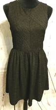 Bar III Womens Medium Sleeveless Black Dress Fit Flare Cocktail Party LBD Club