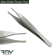 Dental Adson Kocher Tissue Tweezers Medical Toothed Dressing Surgical Forceps