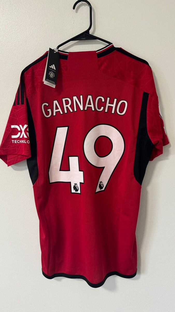 49 Garnacho Manchester United Home 2023/24 (Large) | eBay