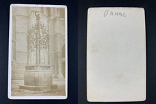 Belgique, Anvers, le puits en fer forgé Quentin Metsys Vintage cdv albumen print